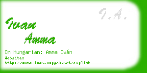 ivan amma business card